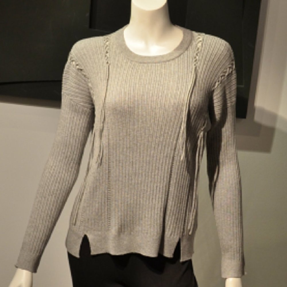 27 Miles Light Heather Grey Pure Cotton Sweater